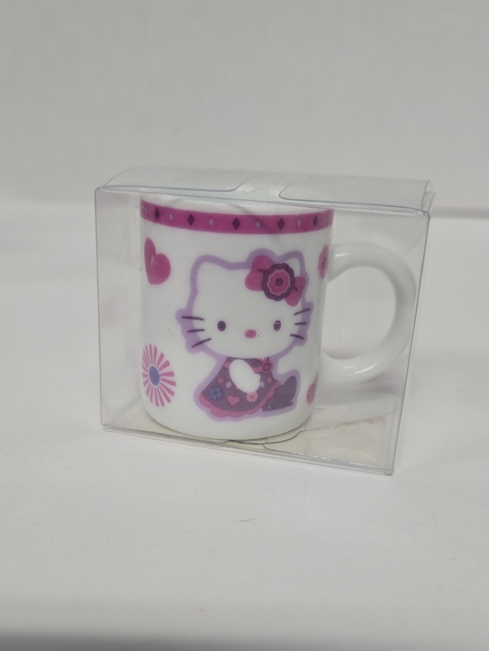 Sanrio 2007 Hello Kitty Mini Ceramic Mug NWT 2" (Almost Vntg 😊)